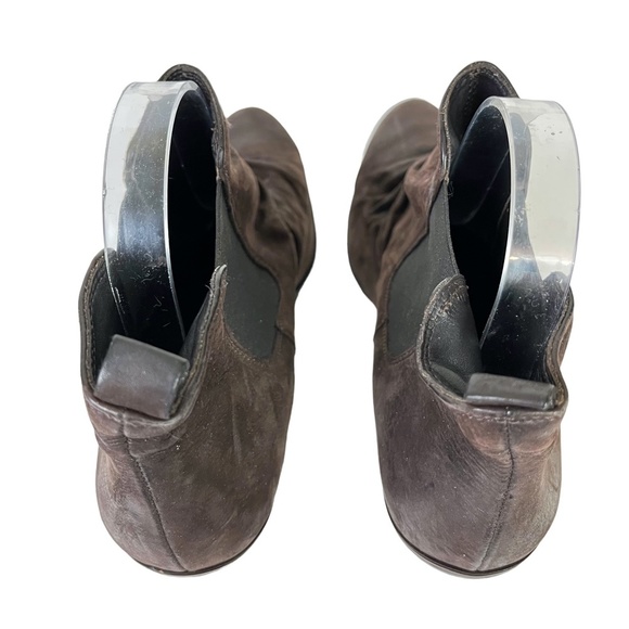 PAUL GREEN Genuine Leather Chunky High Heels Ankle Booties Boots Stretch sz 9.5 - Picture 7 of 16